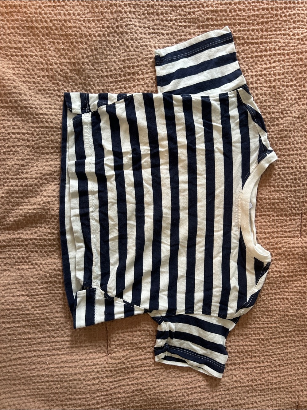 Old Navy Navy and White Striped Tee